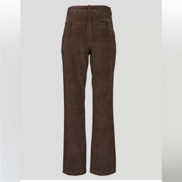 Aritzia Babaton Quota Brown Corduroy Pleated Trousers | 8 - Picture 3 of 12